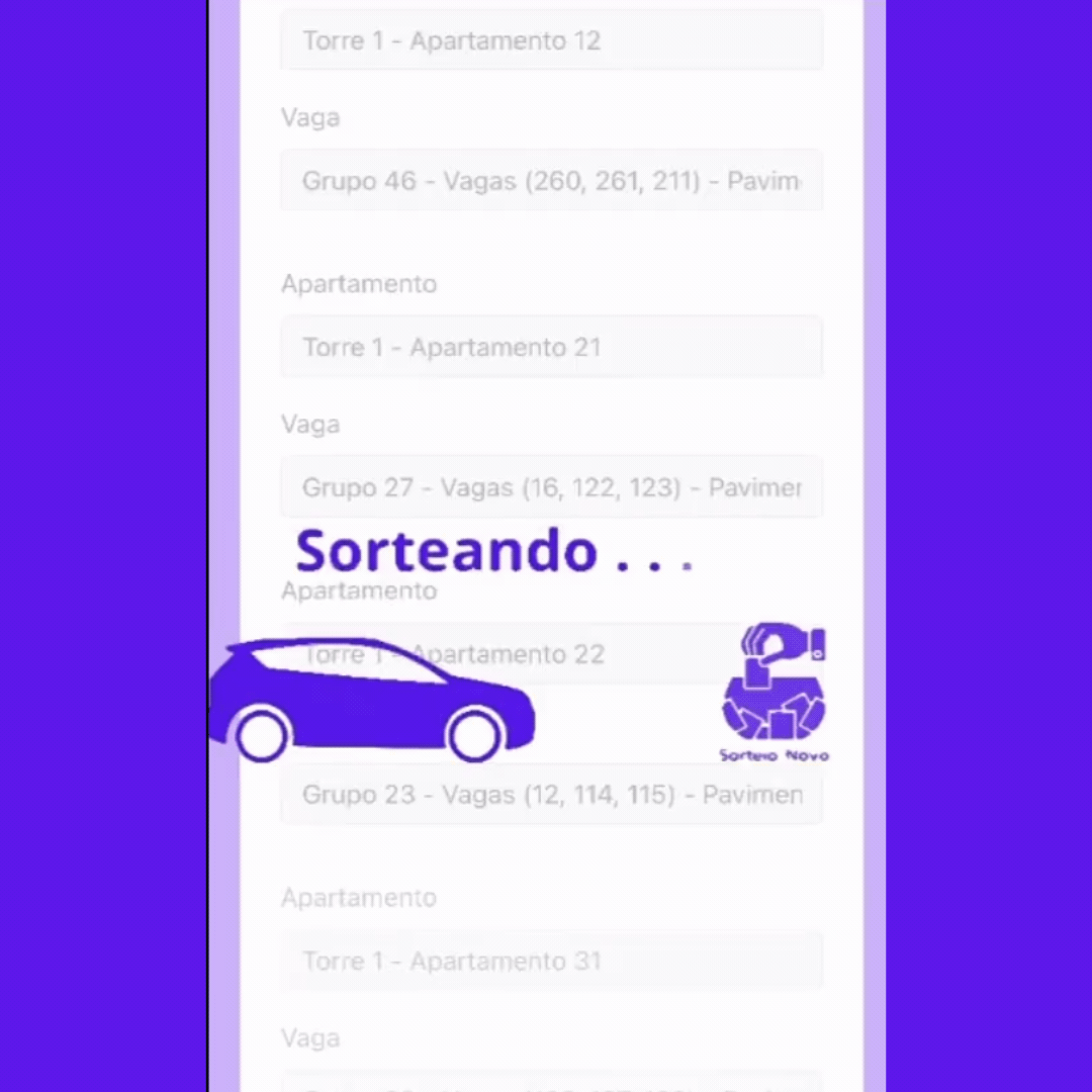 Sistema de sorteio de vagas